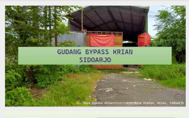 dijual ruko gudang kantor jalan raya bypass krian