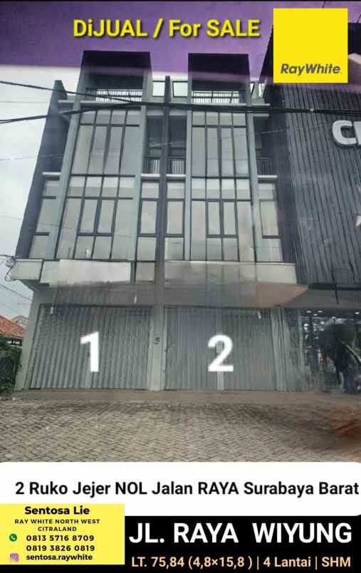 dijual ruko gudang kantor jalan raya wiyung