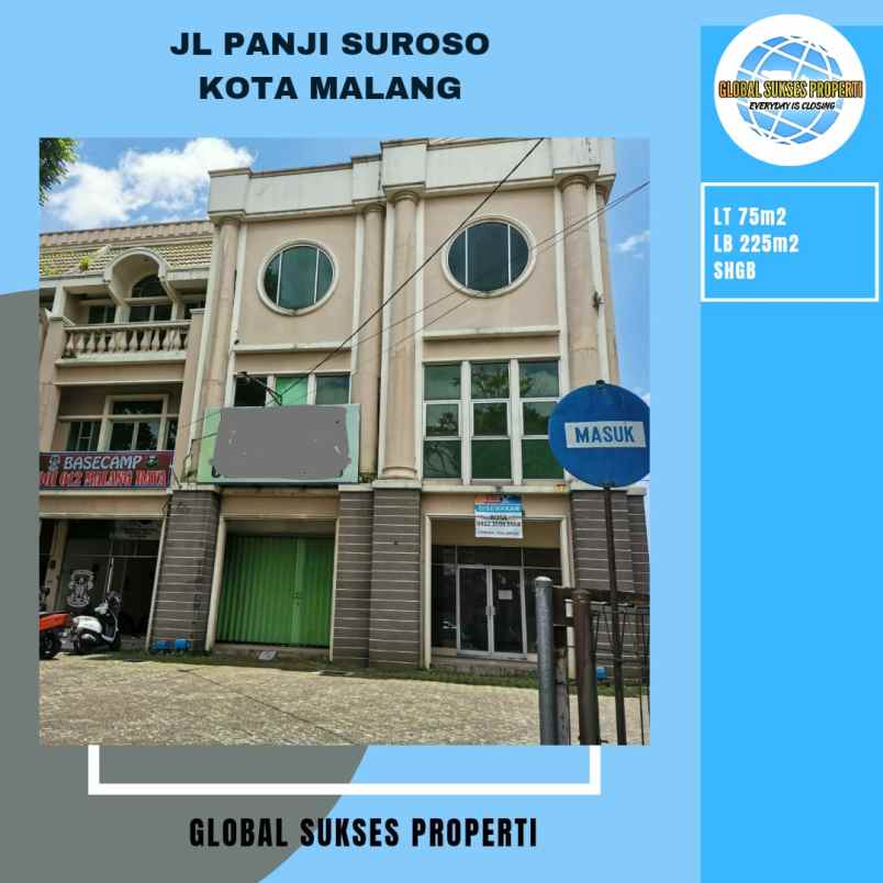 dijual ruko gudang kantor jl panji suroso