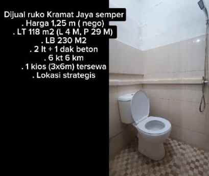 dijual ruko gudang kantor kramat jaya tugu