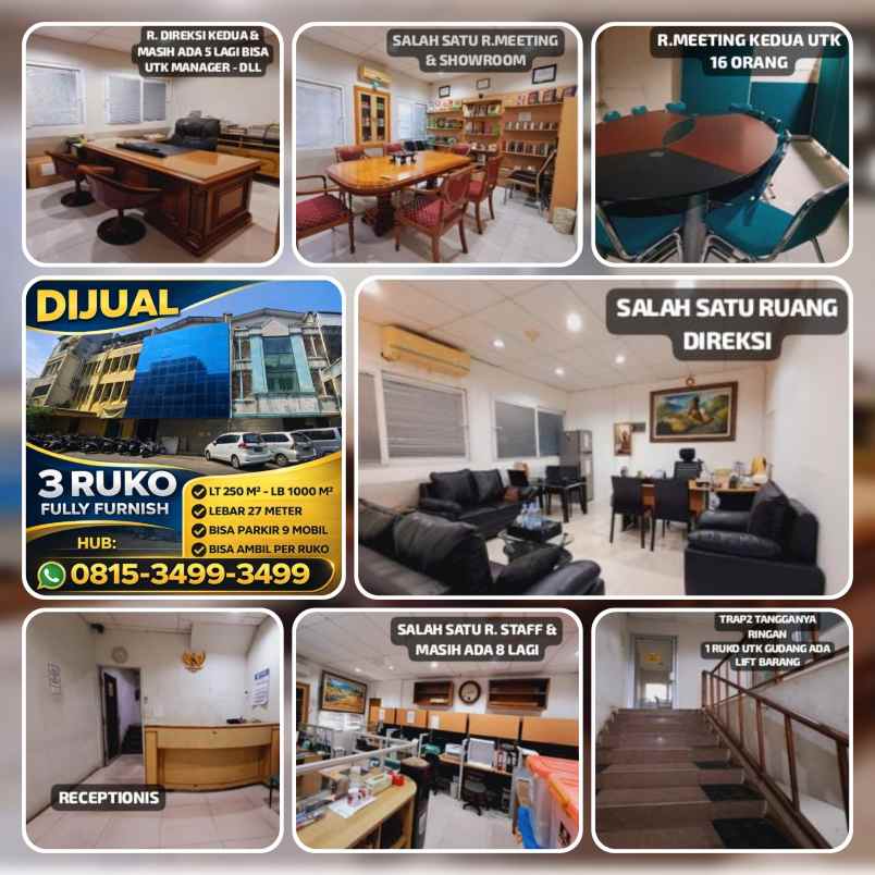 dijual ruko gudang kantor kramat raya jakarta pusat