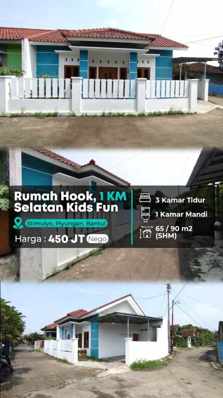 dijual rumah 1 km ke kids fun park jl