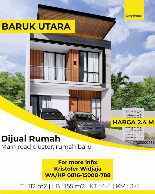 dijual rumah baruk utara surabaya timur main road