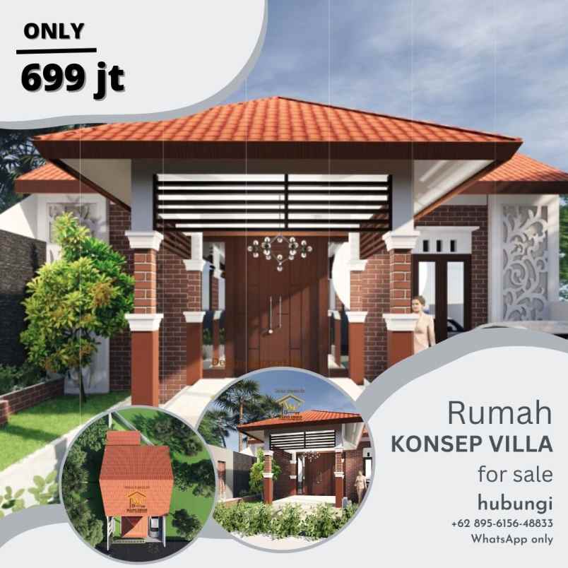 dijual rumah berkonsep villa di kalasan sleman