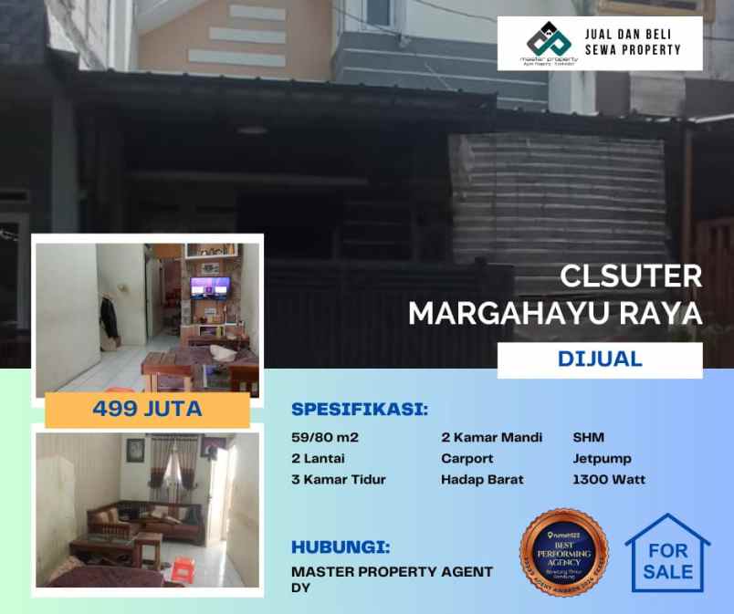 dijual rumah cluster margahayu