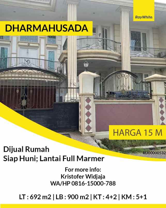 dijual rumah dharmahusada indah surabaya