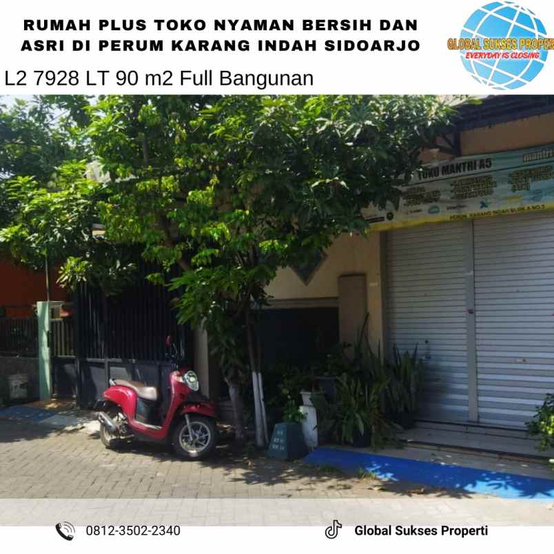 dijual rumah di perumahan karang indah