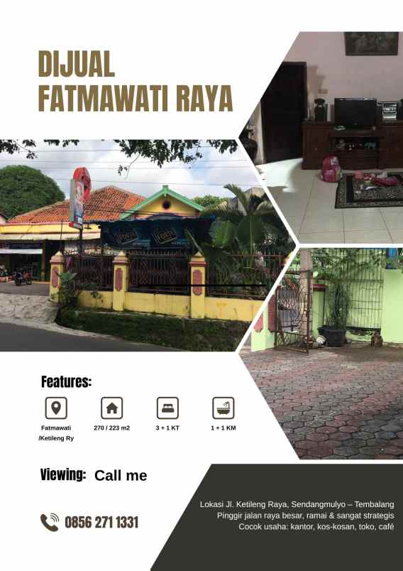 dijual rumah fatmawati raya
