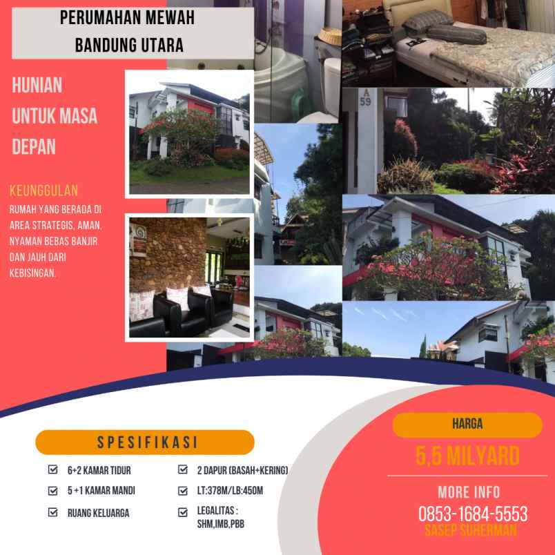 dijual rumah gegerkalong bandung jawa barat