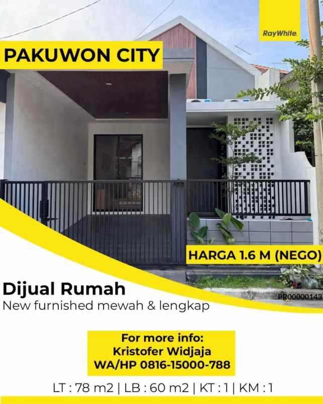 dijual rumah griya asri pakuwon city