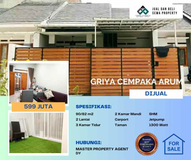 dijual rumah griya cempaka arum