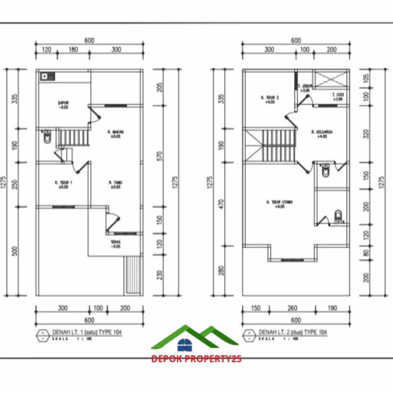 dijual rumah jalan curug agung tanah baru