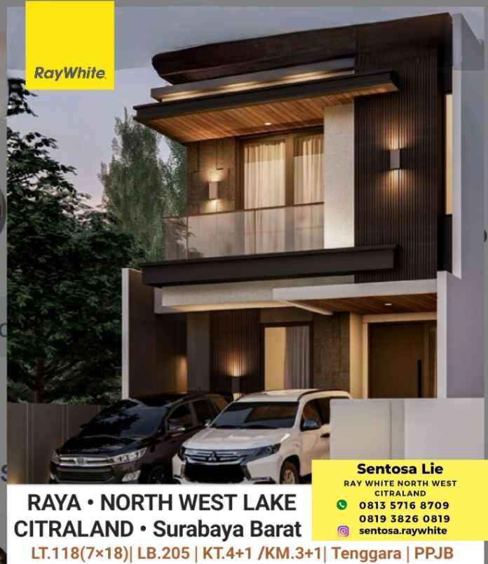 dijual rumah jalan north west lake