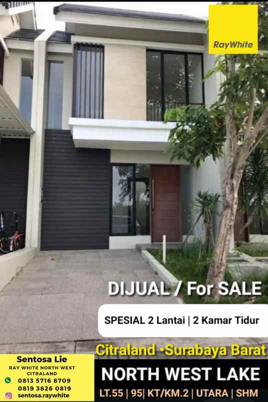 dijual rumah jalan north west lake