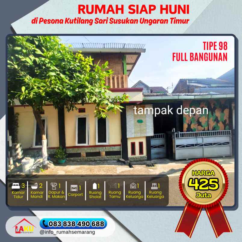 dijual rumah jalan pesona kutilang sari