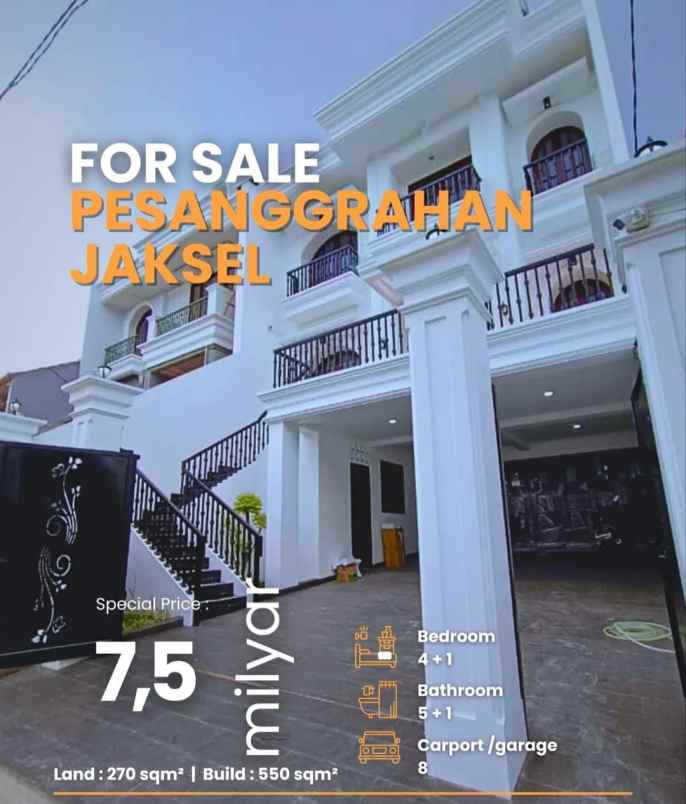 dijual rumah jalan raya deplu adam