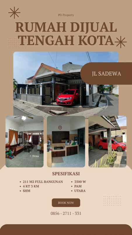 dijual rumah jalan sadewa