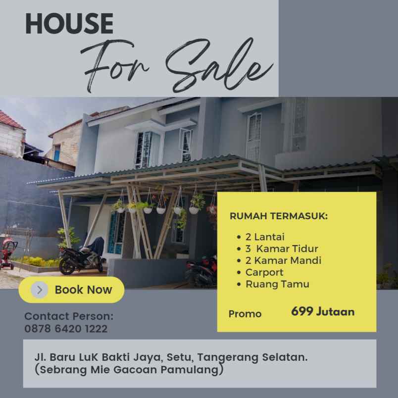 dijual rumah jl baru luk bakti jaya