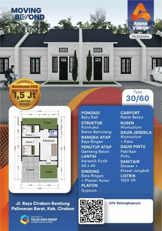 dijual rumah jl raya palimanan bandung