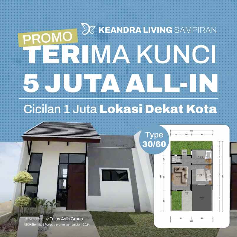 dijual rumah jl raya sampiran exit tol