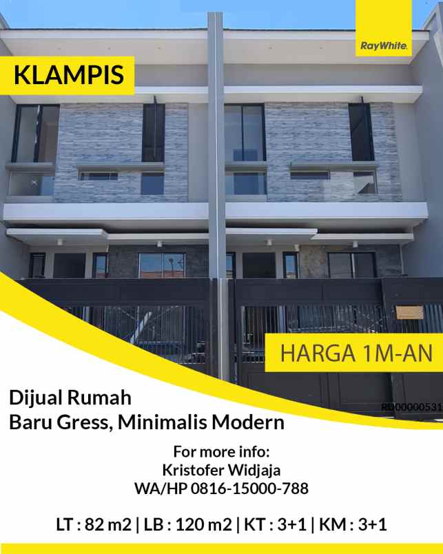 dijual rumah klampis semolo timur