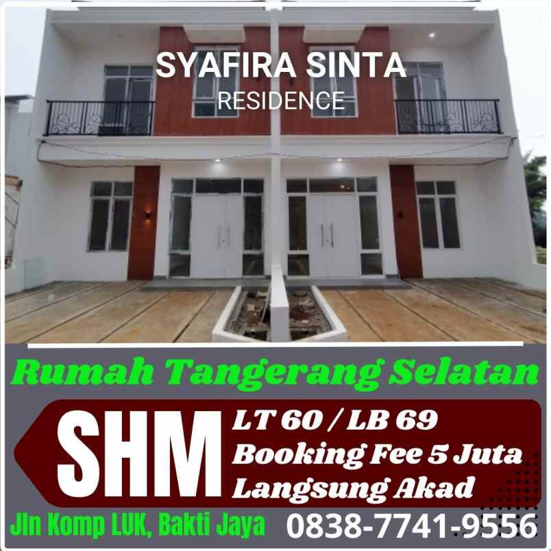 dijual rumah komplek luk bakti jaya tangsel