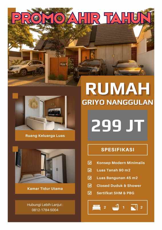 dijual rumah krinjing tengah jatisarono