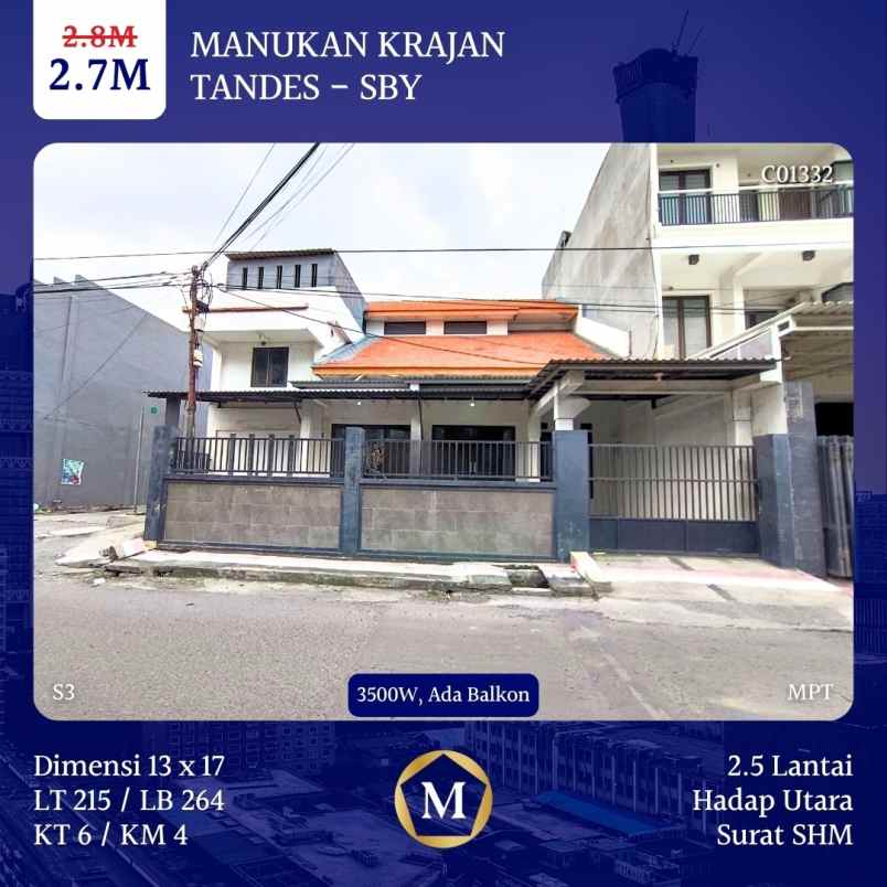 dijual rumah manukan krajan