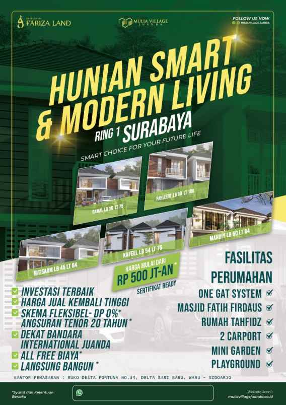 dijual rumah mulia village juanda