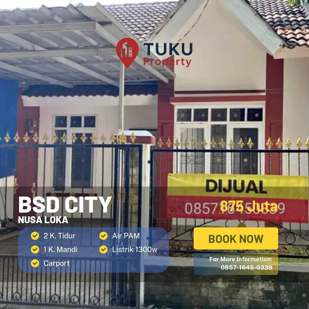dijual rumah murah di nusa loka bsd pamulang
