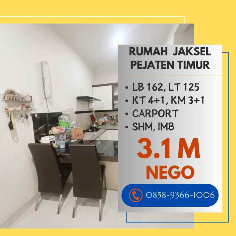 dijual rumah pejaten timur