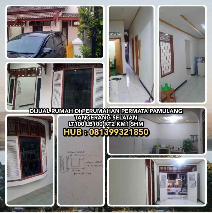 dijual rumah perumahan permata pamulang