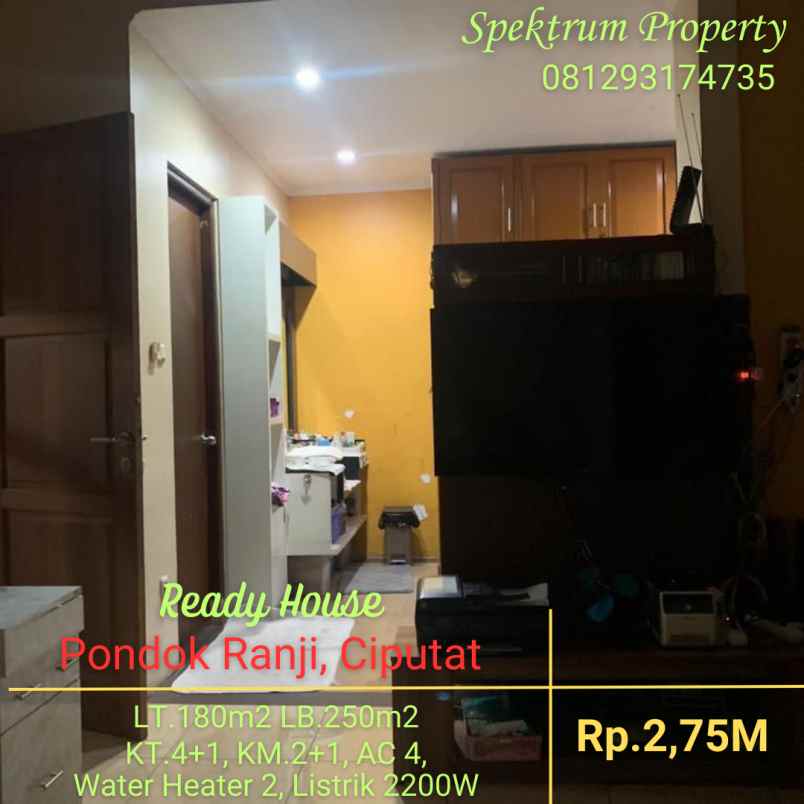 dijual rumah pondok ranji ciputat