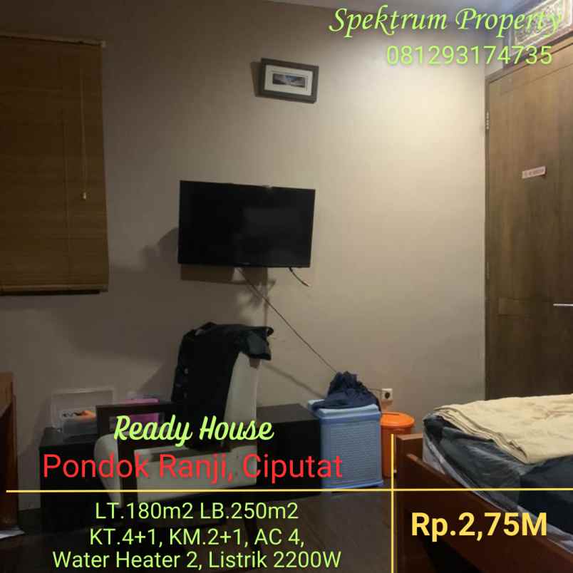 dijual rumah pondok ranji ciputat