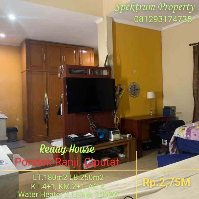 dijual rumah pondok ranji ciputat