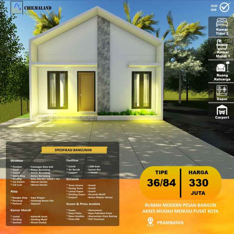 dijual rumah prambatan lor kec