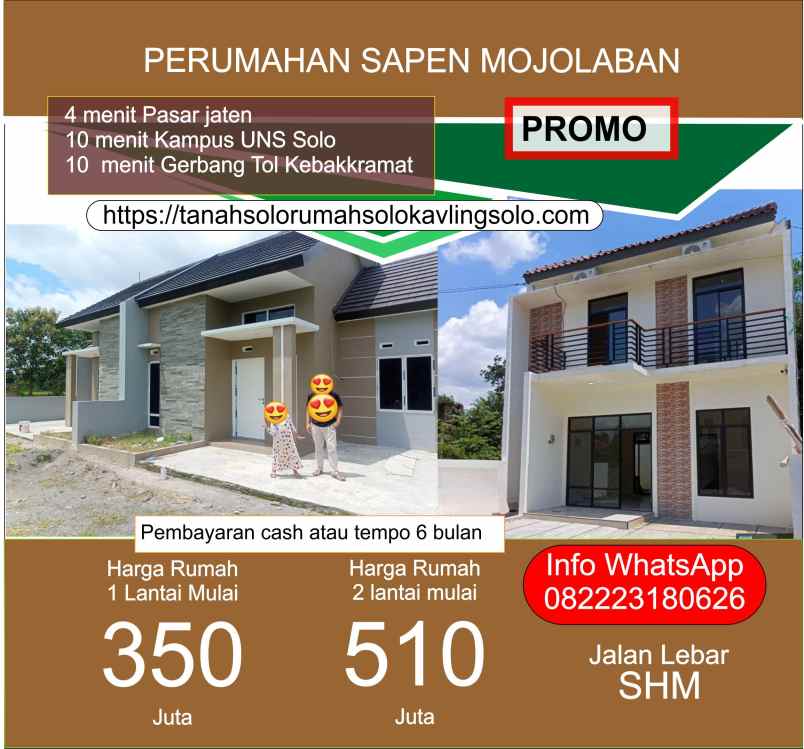 dijual rumah sapen mojolaban sukoharjo