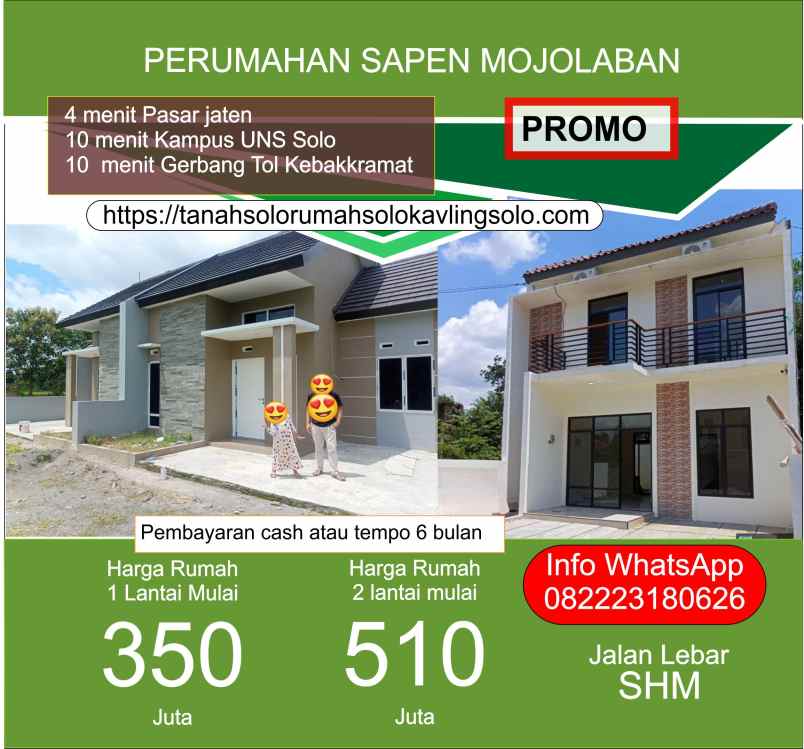 dijual rumah sapen mojolaban sukoharjo