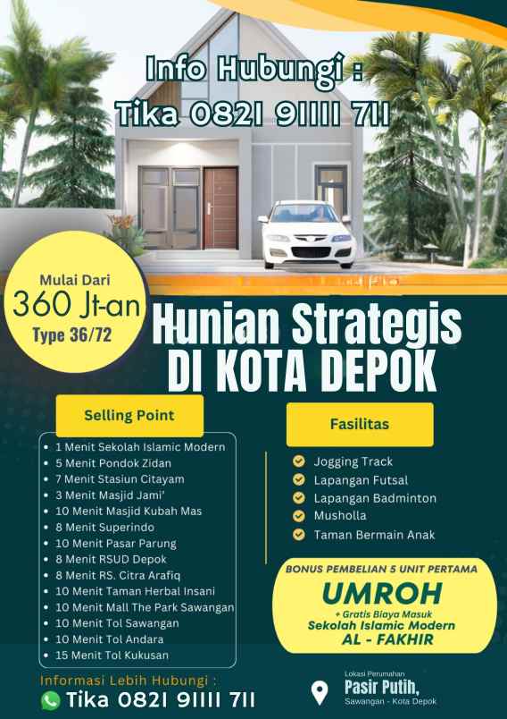 dijual rumah sawangan depok