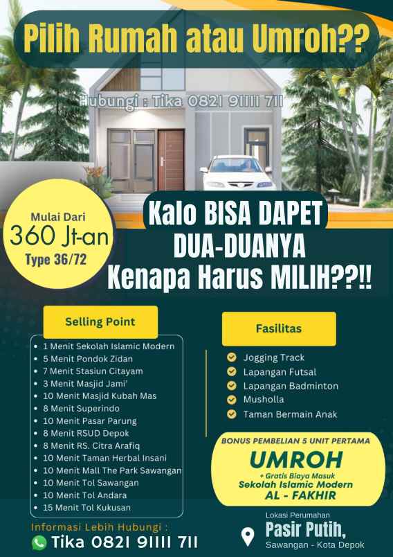 dijual rumah sawangan depok