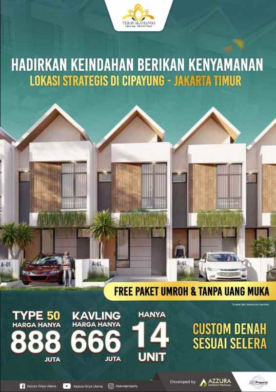 dijual rumah setu cipayung