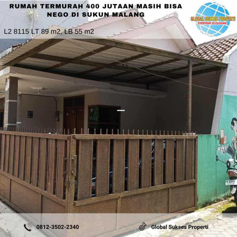 dijual rumah sukun