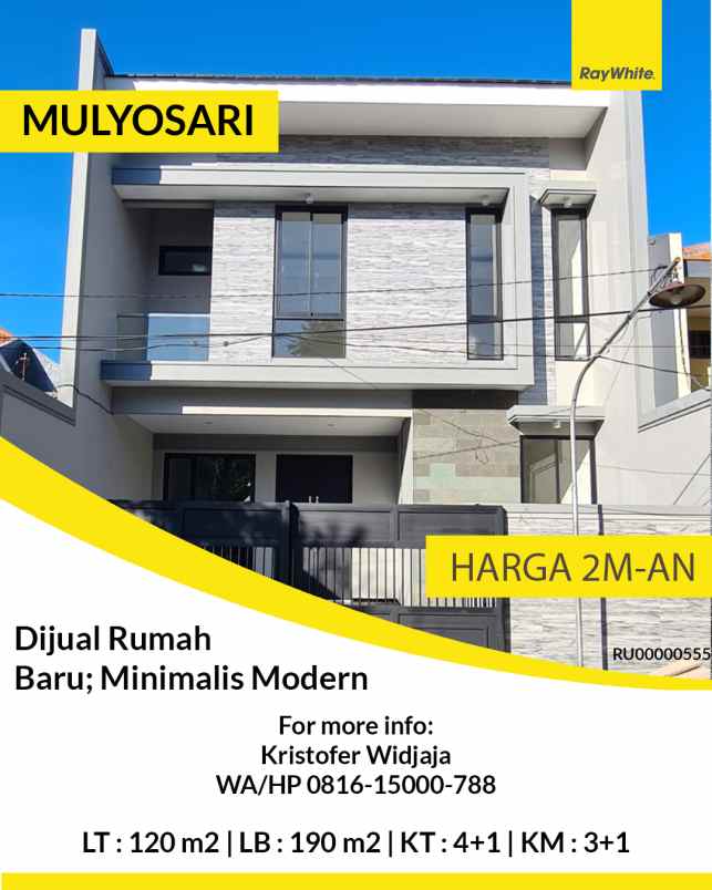 dijual rumah taman mulyosari utara