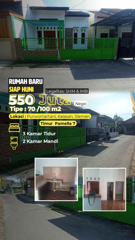 dijual rumah timur pamella 7 purwomartani