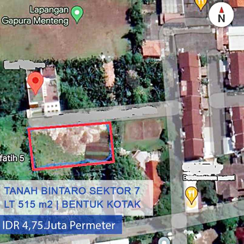 dijual tanah bintaro jaya sektor 7