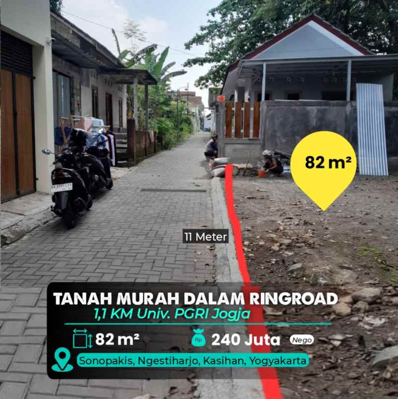 dijual tanah dekat upy pgri