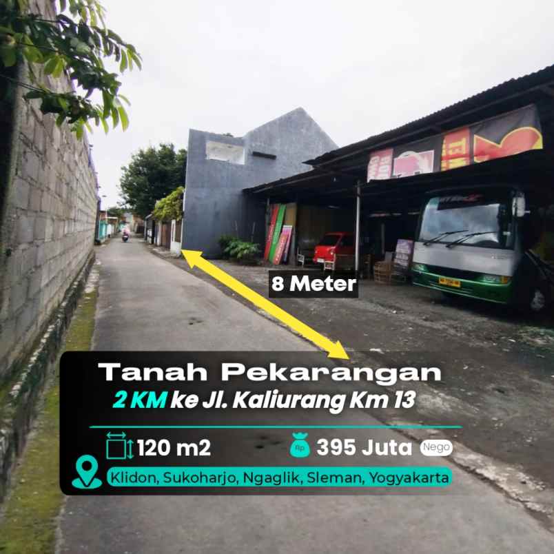 dijual tanah jl kaliurang km 13
