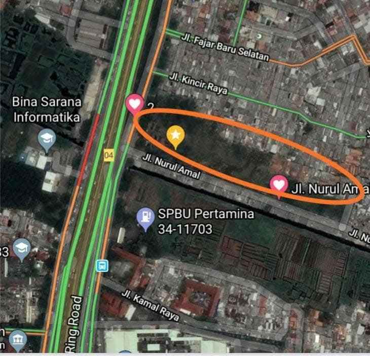 dijual tanah jl outer ring road