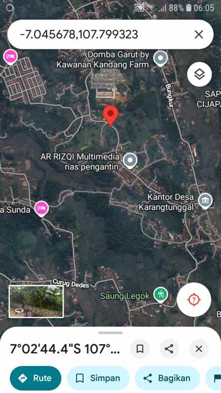 dijual tanah jl pasir ayunan cipedes