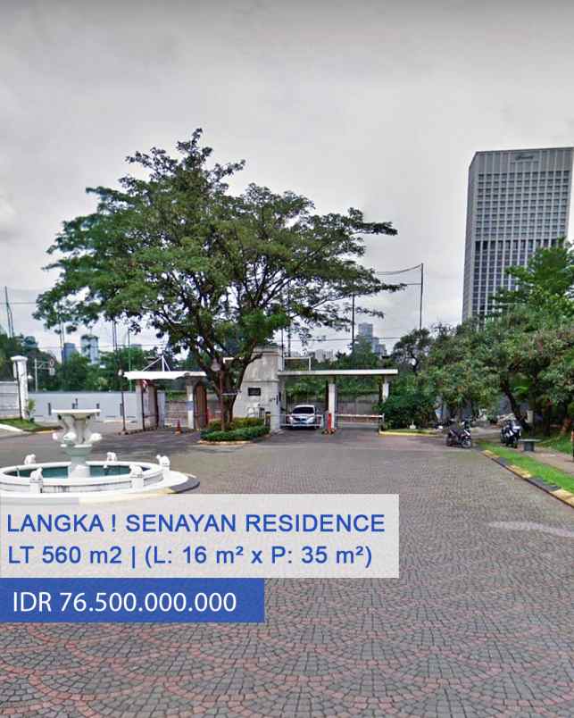 dijual tanah jl patal senayan